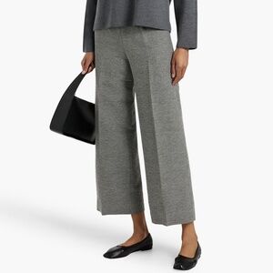 Toteme wide-leg wool-blend pants, grey, size 32